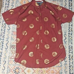 Grill clothing slim fit button down short sleeve Youth size S